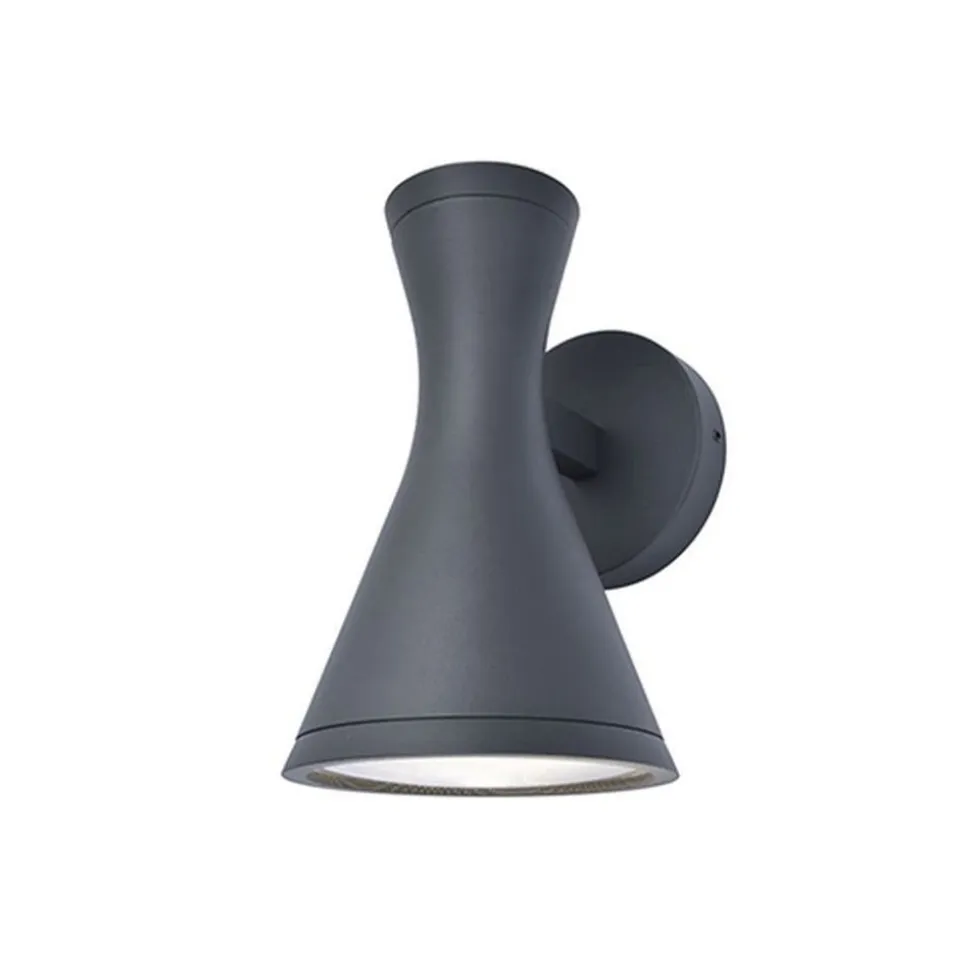 Lutec BRUND Wandlamp Mat Zwart GU10 30W