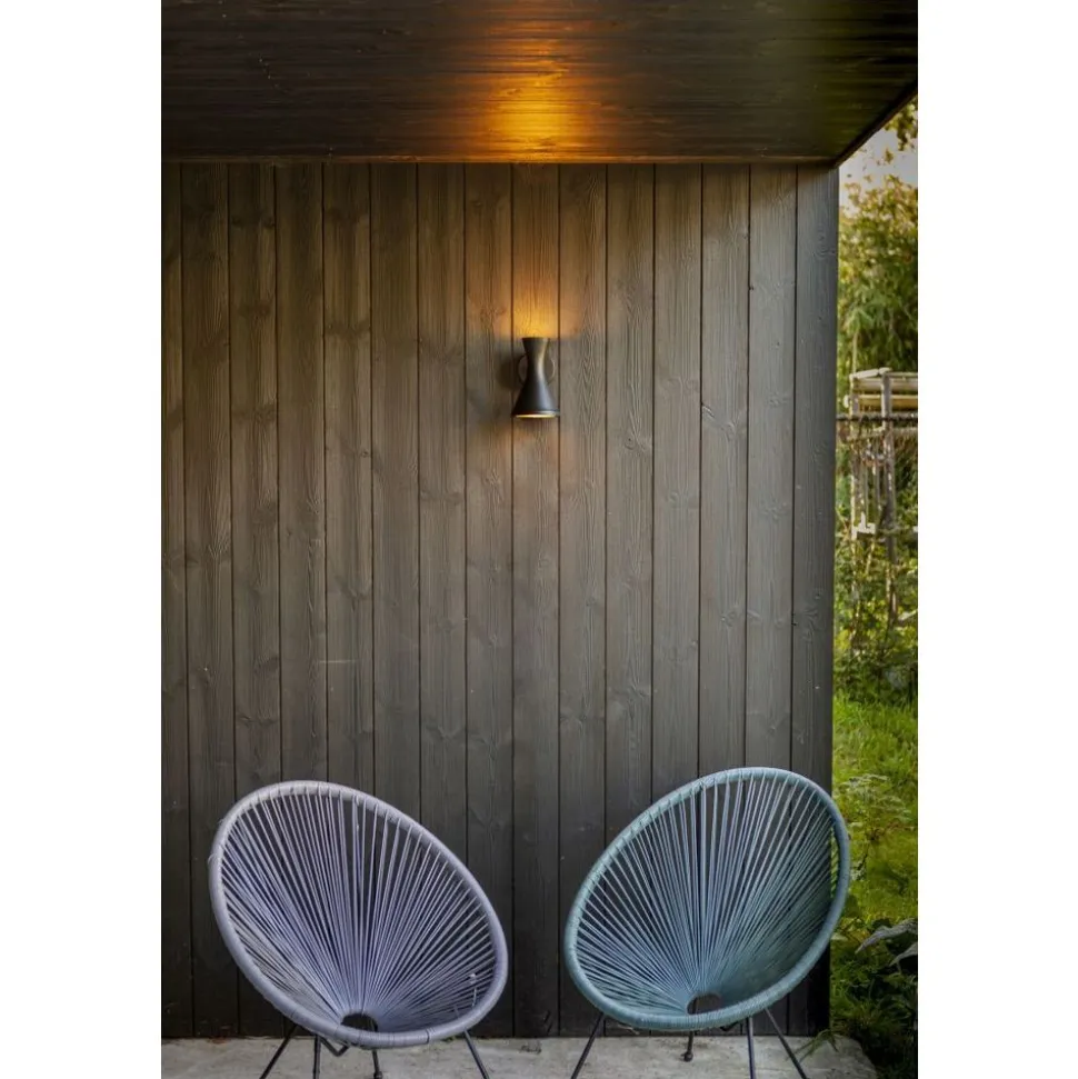 Lutec BRUND Wandlamp Mat Zwart GU10 30W