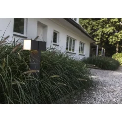 Lutec CUBA Tuinpaal 2 licht Donkergrijs LED 24,4W