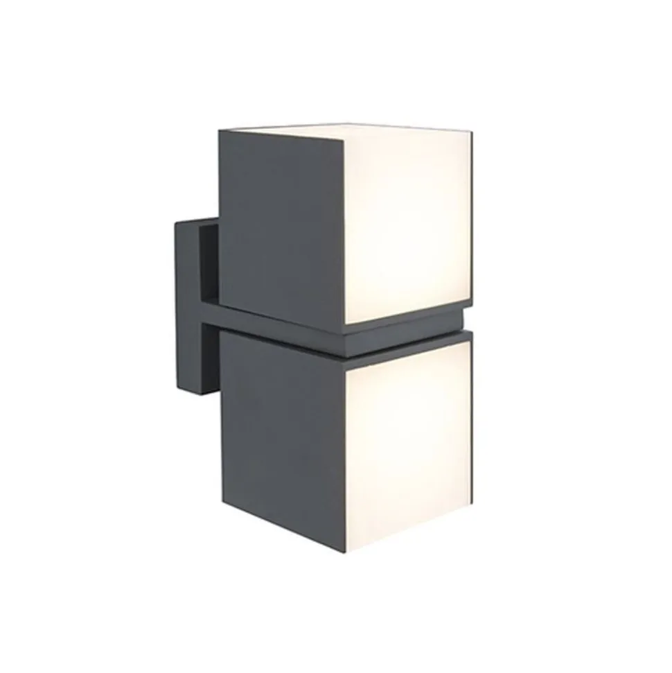 Lutec CUBA Wandlamp Donkergrijs LED 24,4W