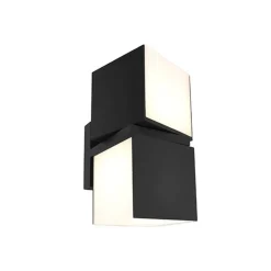 Lutec CUBA Wandlamp Mat zwart LED 24,4W