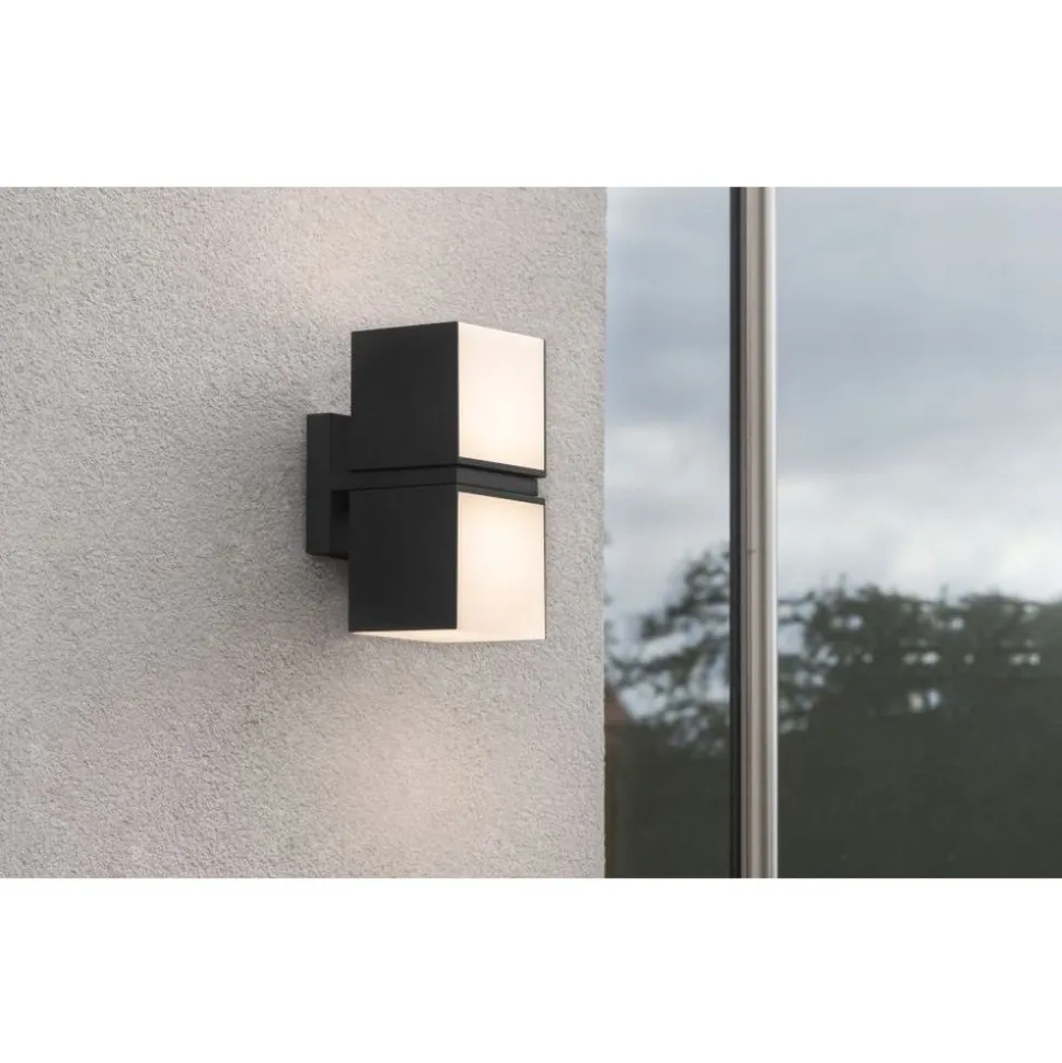 Lutec CUBA Wandlamp Mat zwart LED 24,4W