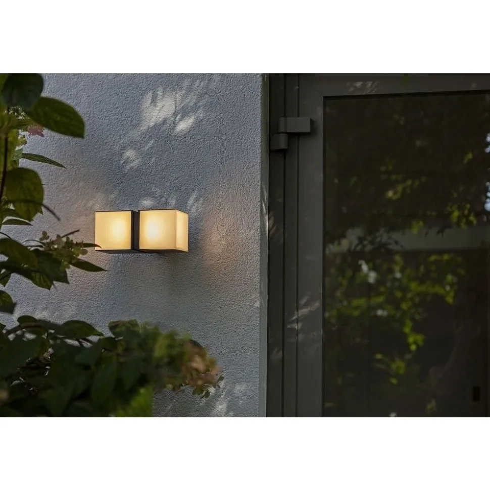 Lutec CUBA Wandlamp Mat zwart LED 24,4W