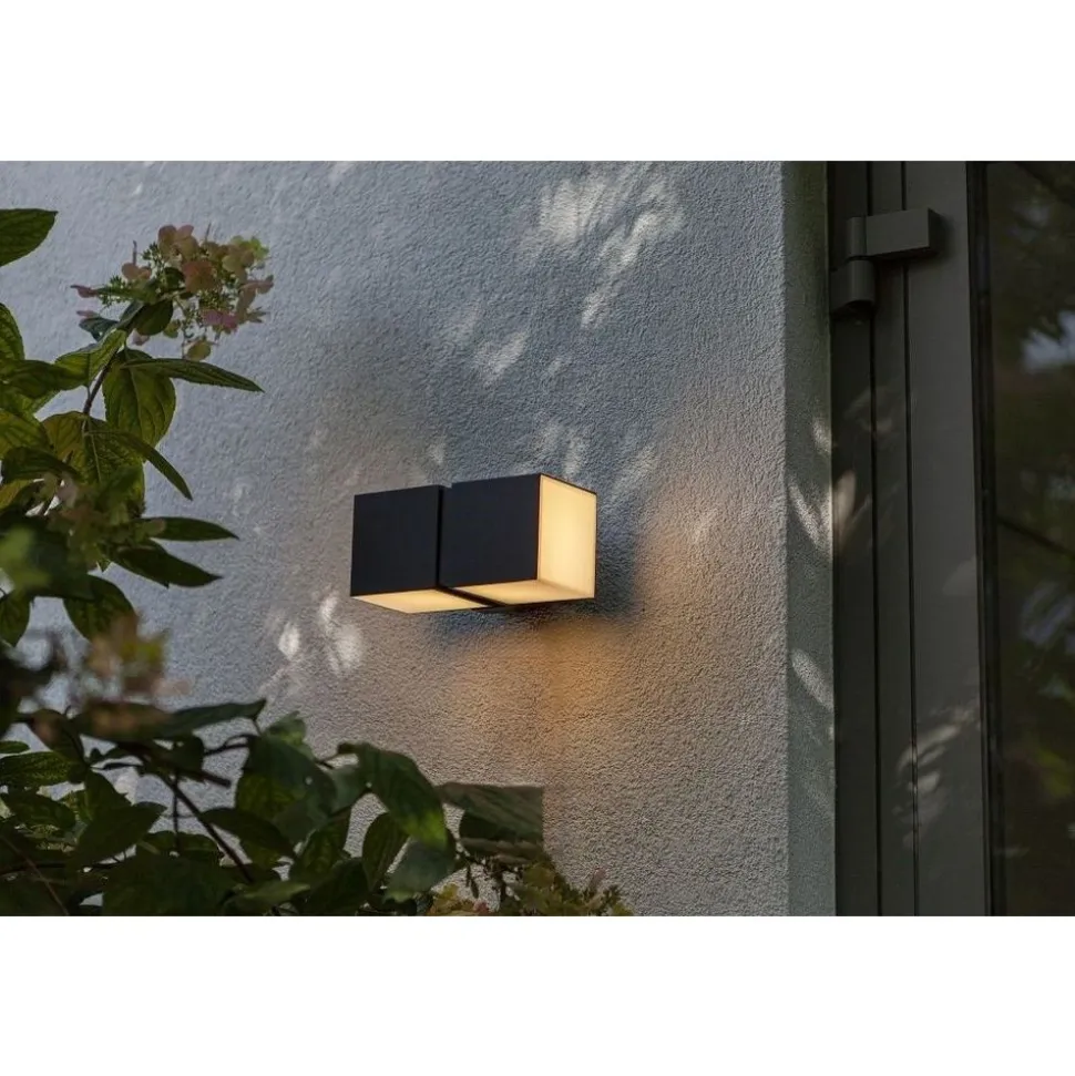 Lutec CUBA Wandlamp Mat zwart LED 24,4W