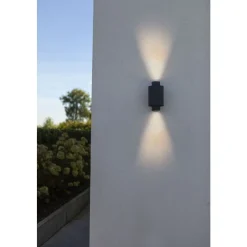 Lutec CYPRES Wandlamp Donkergrijs  GU10 2*Max.7W