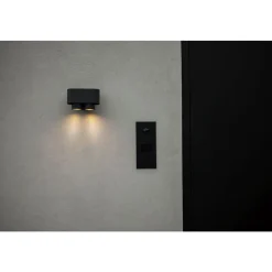 Lutec CYPRES Wandlamp Donkergrijs  GU10 2*Max.7W