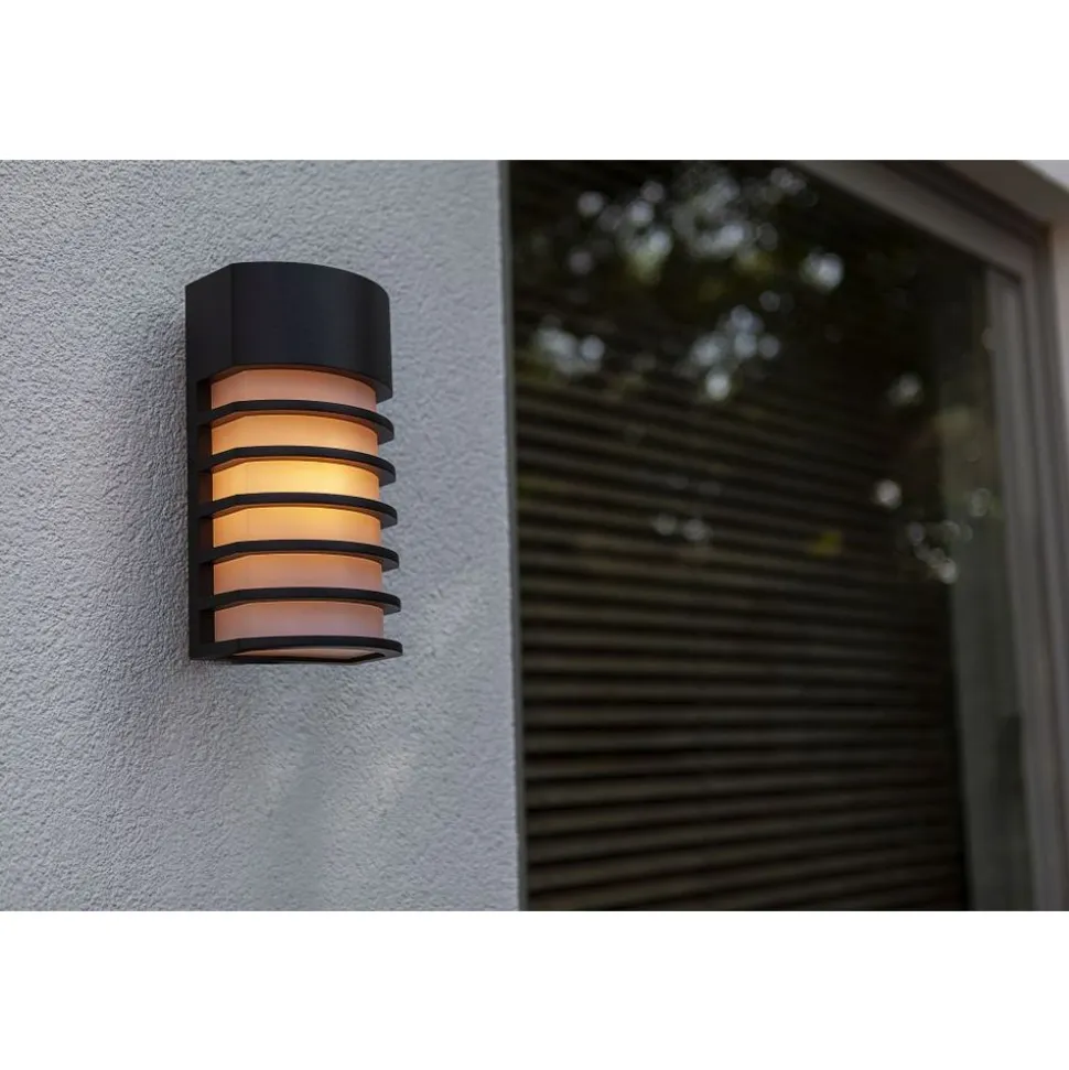 Lutec FULTON Wandlamp Mat Zwart E27 40W