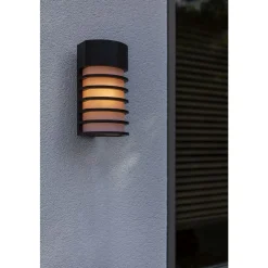 Lutec FULTON Wandlamp Mat Zwart E27 40W