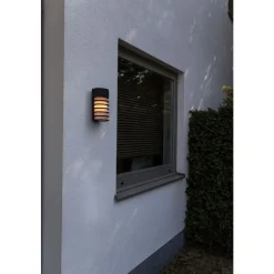 Lutec FULTON Wandlamp Mat Zwart E27 40W