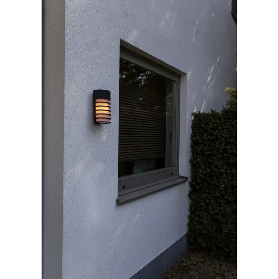 Lutec FULTON Wandlamp Mat Zwart E27 40W