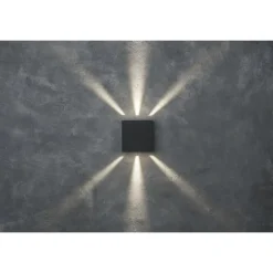 Lutec GEMINI Wandlamp Donkergrijs LED 10W