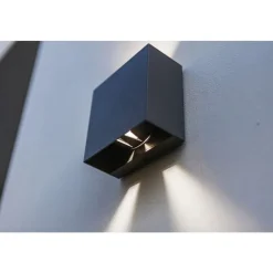 Lutec GEMINI Wandlamp Donkergrijs LED 10W