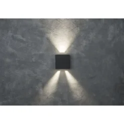 Lutec GEMINI Wandlamp Donkergrijs LED 10W