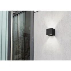 Lutec GEMINI Wandlamp Mat zwart LED 9W