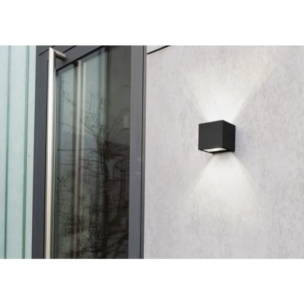 Lutec GEMINI Wandlamp Mat zwart LED 9W