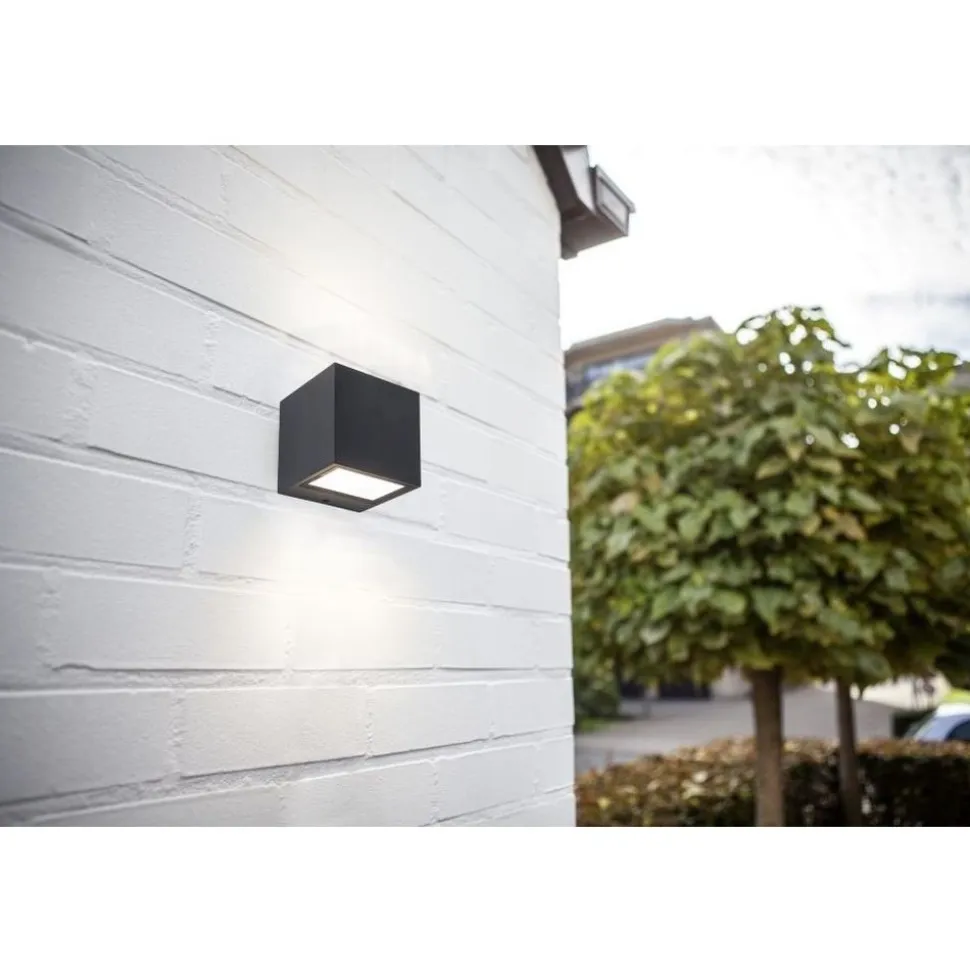 Lutec GEMINI Wandlamp Mat zwart LED 9W