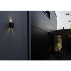 Lutec GEMINI Wandlamp Mat zwart LED 10W