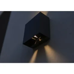 Lutec GEMINI Wandlamp Mat zwart LED 10W