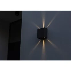 Lutec GEMINI Wandlamp Mat zwart LED 10W