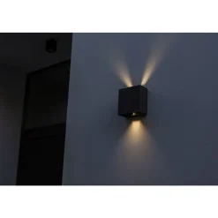 Lutec GEMINI Wandlamp Mat zwart LED 10W