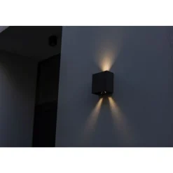 Lutec GEMINI Wandlamp Mat zwart LED 10W