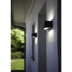 Lutec GEMINI Wandlamp Mat zwart LED 21W