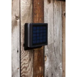 Lutec MOZE Solar wandlamp Mat zwart LED 8W