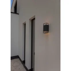 Lutec RIDGE Wandlamp Donkergrijs GU10 25W