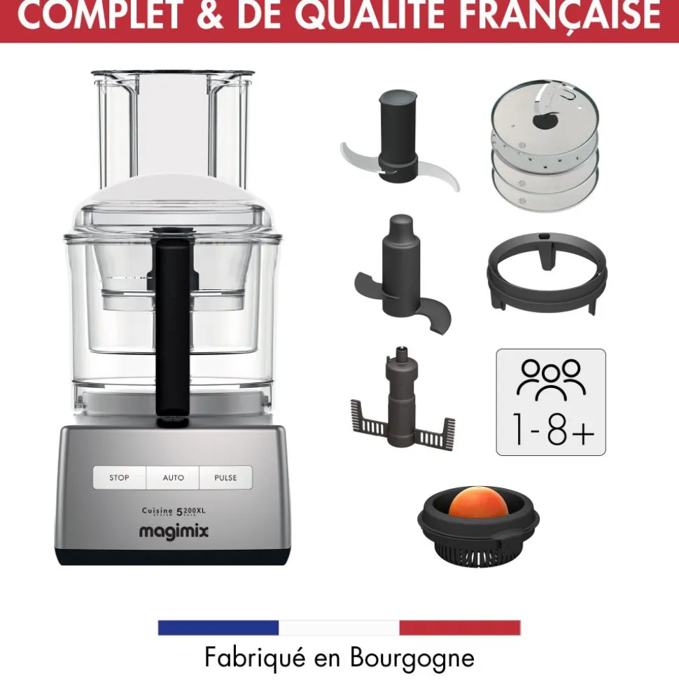 Magimix Foodprocessor 5200XL Mat Chroom
