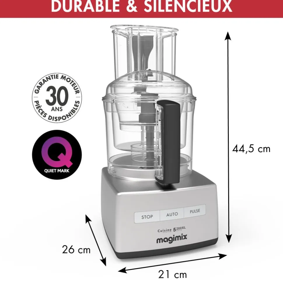 Magimix Foodprocessor 5200XL Mat Chroom