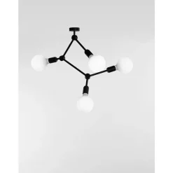 Marckdael ATOMEN CEILING LAMP 1808-PL4 NERO 4*E27