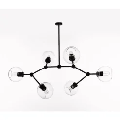 Marckdael ATOMEN LUSTER 1808-6 BLACK 6*E27 FOR GLASS