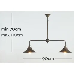 Marckdael BILIARDO INDOOR 0187/2F DARK BRONZE 2*E27 + GLASS V06-25