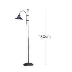 Marckdael BILIARDO INDOOR FLOOR LAMP 1120 DARK BRONZE H130 1*E27 + METAL SHE