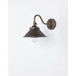Marckdael BILIARDO INDOOR WALL LIGHT 0099/15/A1 ANTIQUE BRASS ROUND 1*E27
