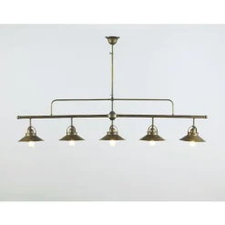Marckdael BILIARDO INDOOR 0187/5F ANTIQUE BRASS 5*E27 + METAL SHELL