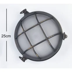 Marckdael BILIARDO OUTDOOR  STABLE LAMP 0058 ANTIQUE BRASS 1*E27 ROUND