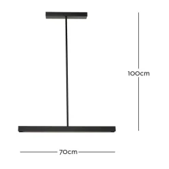 Marckdael CEILINGLAMP SERIE 1608 PROFILE 70CM NERO DOTLESS L