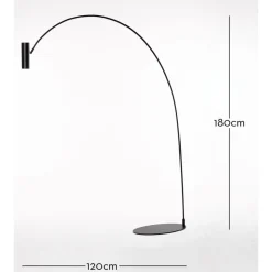 Marckdael FLOORLAMP ARCO 1320-LG1 1*GU10 DIMMABLE NERO