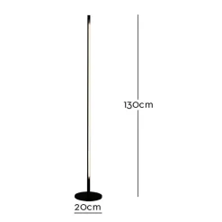 Marckdael FLOORLAMP 1330-LG1-LED 130CM DIMMABLE NERO TOUCH