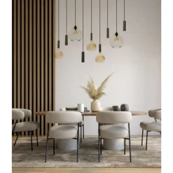 Marckdael LISBOA CEILINGLAMP 1012 SERIE BASE 150*35CM 3*E27 2*GLASS