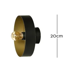 Marckdael WALL LIGHT 0960 D200 BLACK GOLD 1*E27
