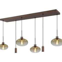 Masterlight Cipolla 6-light cacao/cacao beam 130x25cm