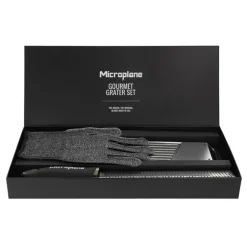 Microplane Gourmet premium classic zester en slicer met snijbestendige handschoen 3delig