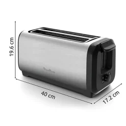 Moulinex LS5S4DE0 Broodrooster Subito, 2 lange sleuven, zwart/inox