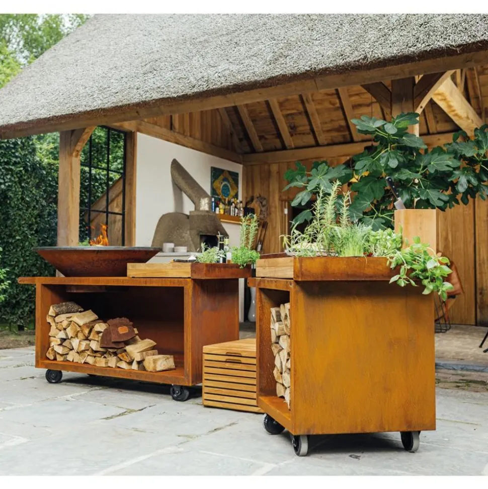 Ofyr Island Corten 100 PRO Teak Hout