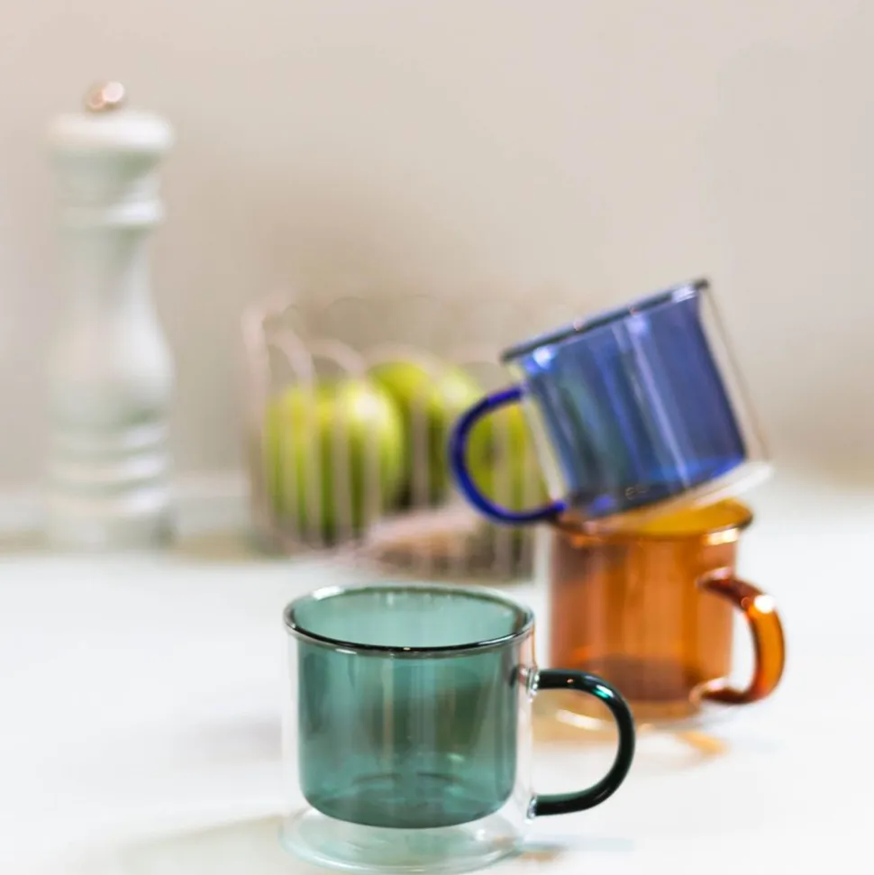 Ona Liv Beker 27cl dubbelwandig - set/2 blauw