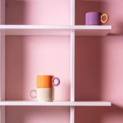 Ona Lou Beker 28cl paars/oranje