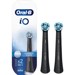 Oral-B iO Ultimate Clean - Opzetborstels - Zwart - 2 Stuks
