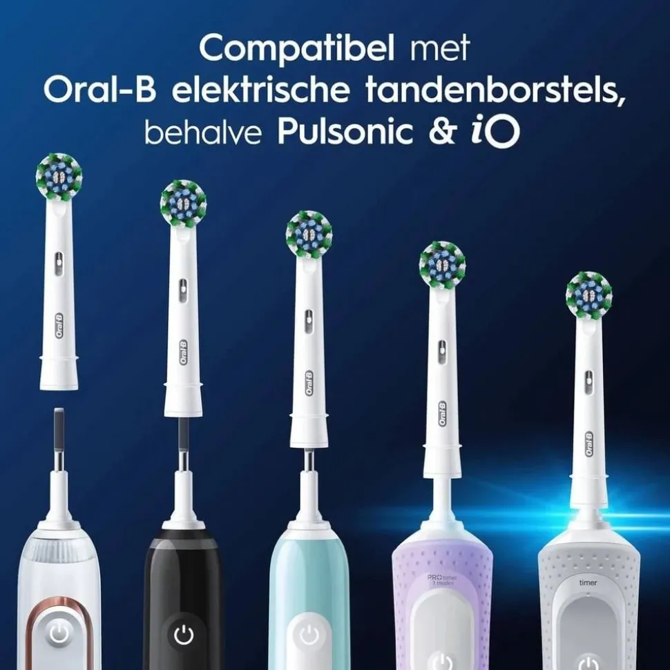 Oral-B PRO Cross Action Opzetborstels Wit | 10 stuks